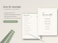 Jeux de mariage personnalisables à imprimer (PDF)